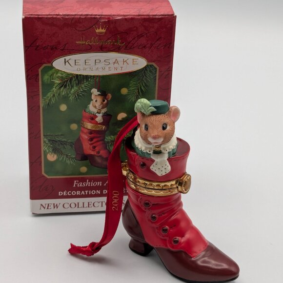 Hallmark Keepsake Fashion Afoot 2000, 1st in Series, Porcelain Hinged Box - Picture 2 of 11